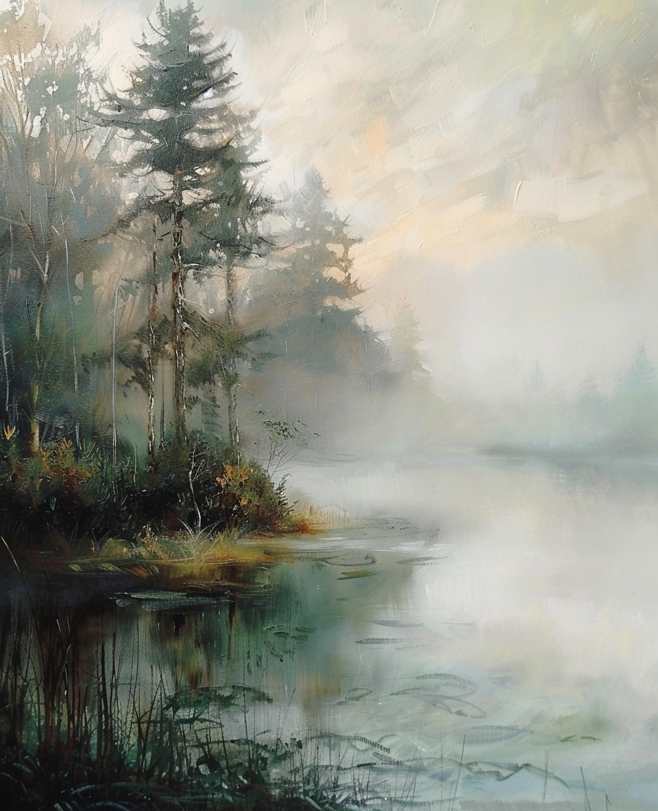 Misty Lakeside Reflections (Diamond Painting) Diamond Painting kit