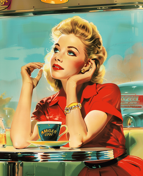 Retro Café Dream (Diamond Painting) Diamond Painting kit