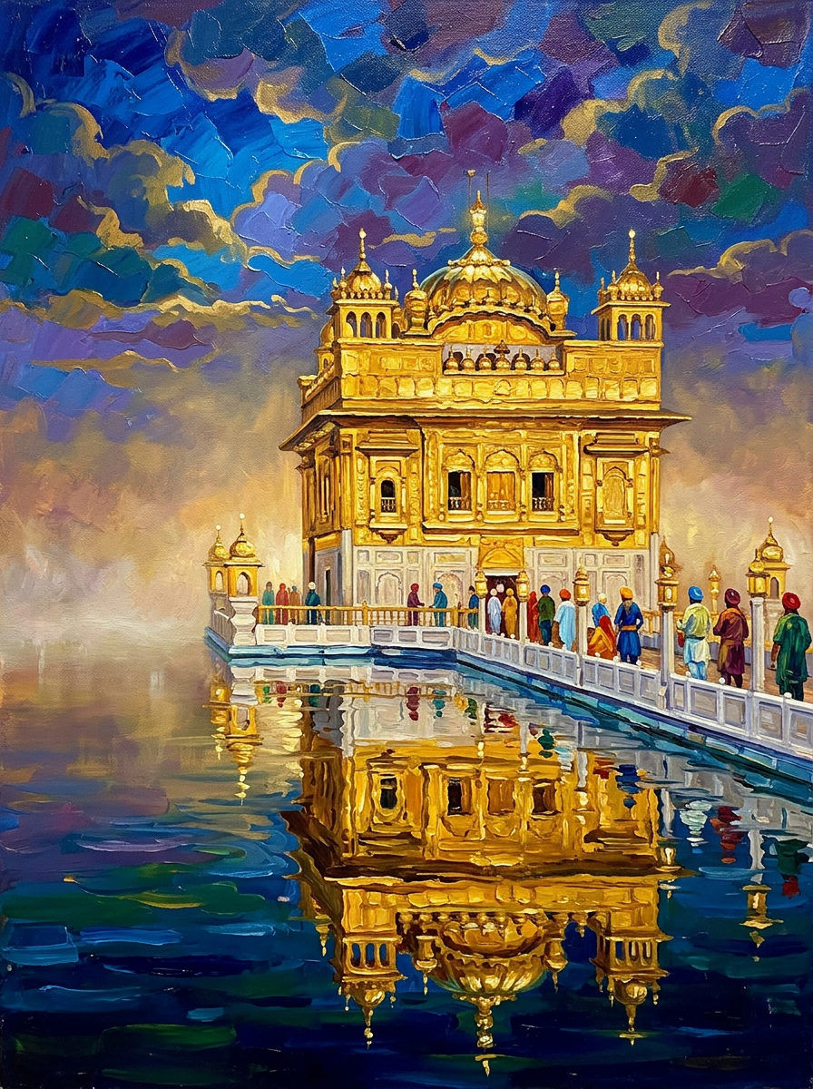 Amritsar Golden Temple (150 Color Diamond Painting)
