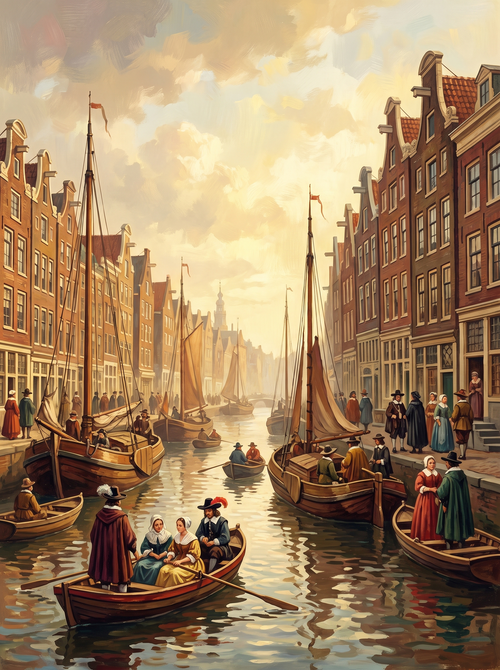 Amsterdam Golden Age Canal 1650