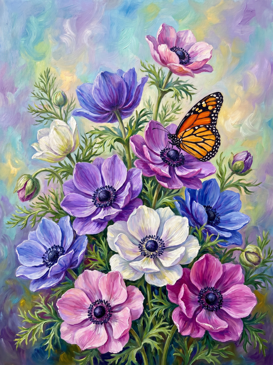 Anemone Cluster Bright (Diamond Painting) Diamond Painting kit