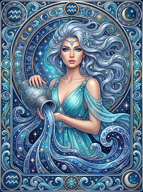 Aquarius Water Bearer Woman (80 Colors)