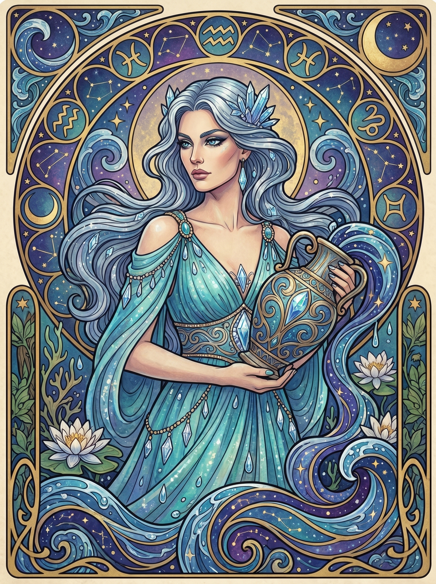 Aquarius Water Bearer (80 Colors)
