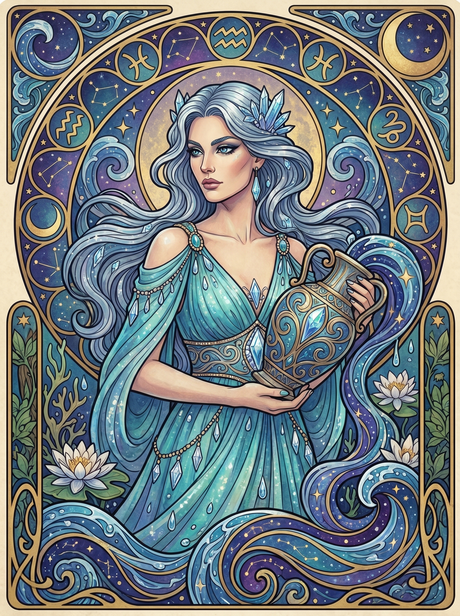 Aquarius Water Bearer (80 Colors) Paint by Numbers kit