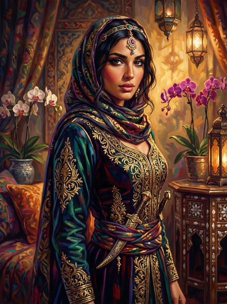 Arabian Assassin Veiled Orchid (150 Color Diamond Painting) Diamond Painting kit