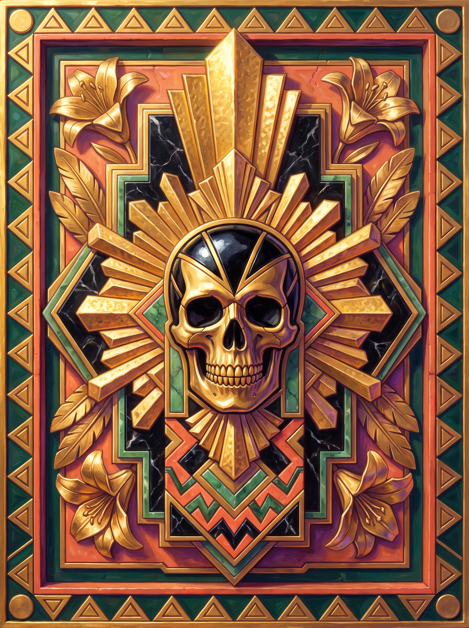 Art Deco Skull