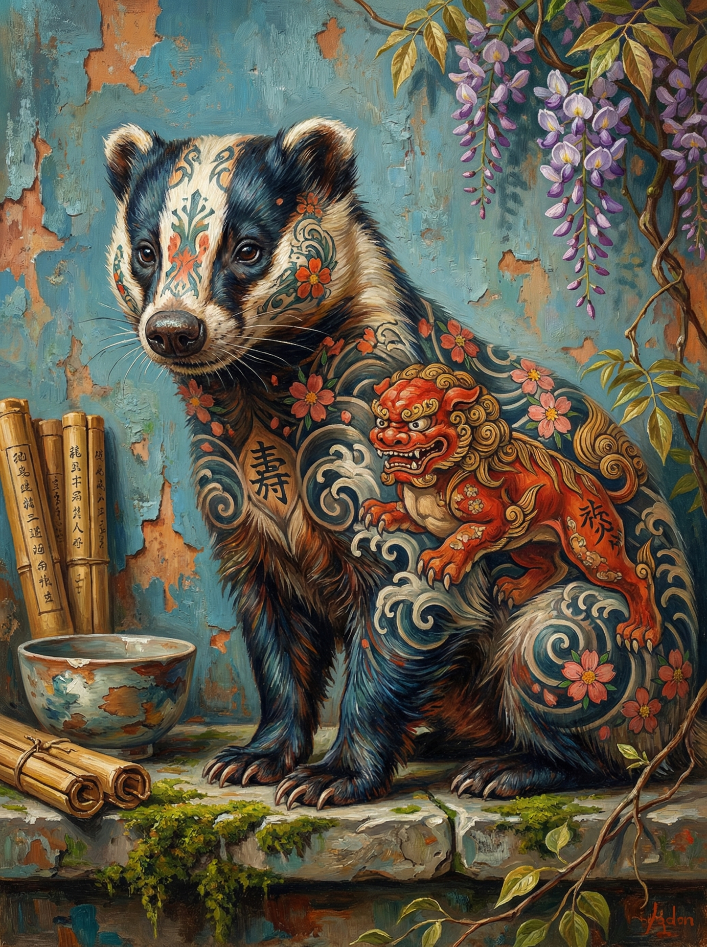 The Badger Doesn't Explain (100 Color Diamond Painting)