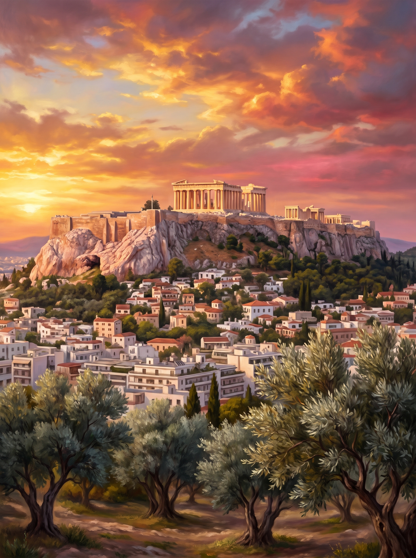 Athens Acropolis Sunset