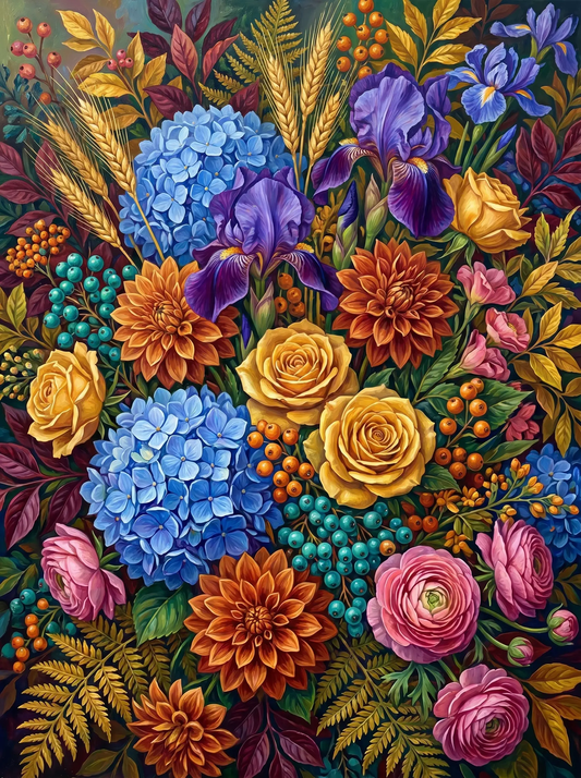 Autumn Floral Arrangement Mixed (Diamond Painting) Diamond Painting kit