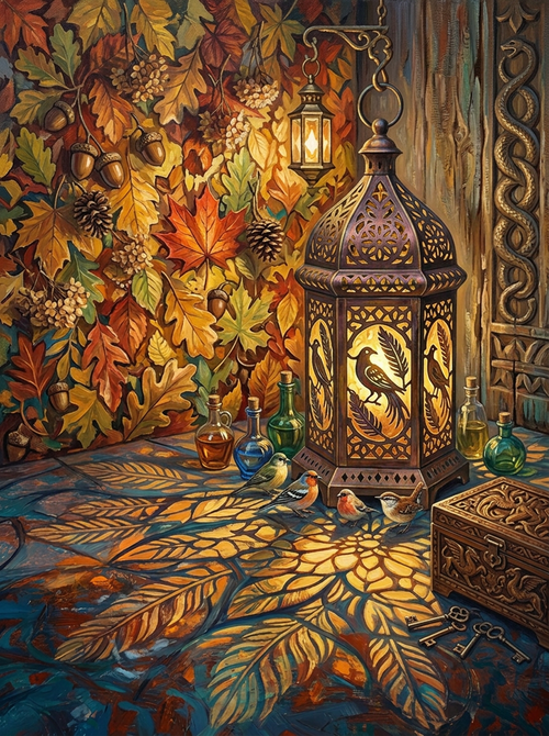 Autumn Lantern Sanctuary (Diamond Painting) Diamond Painting kit
