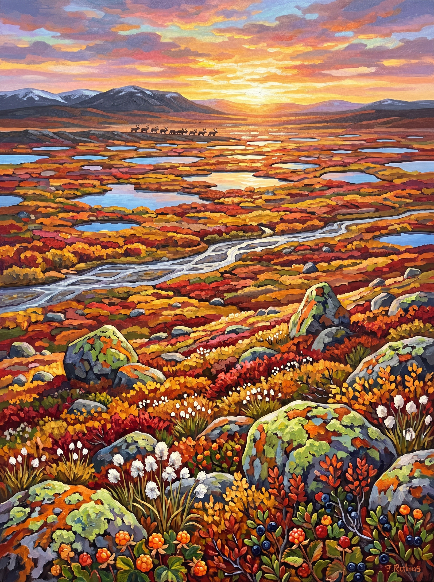 Autumn Tundra Lakes