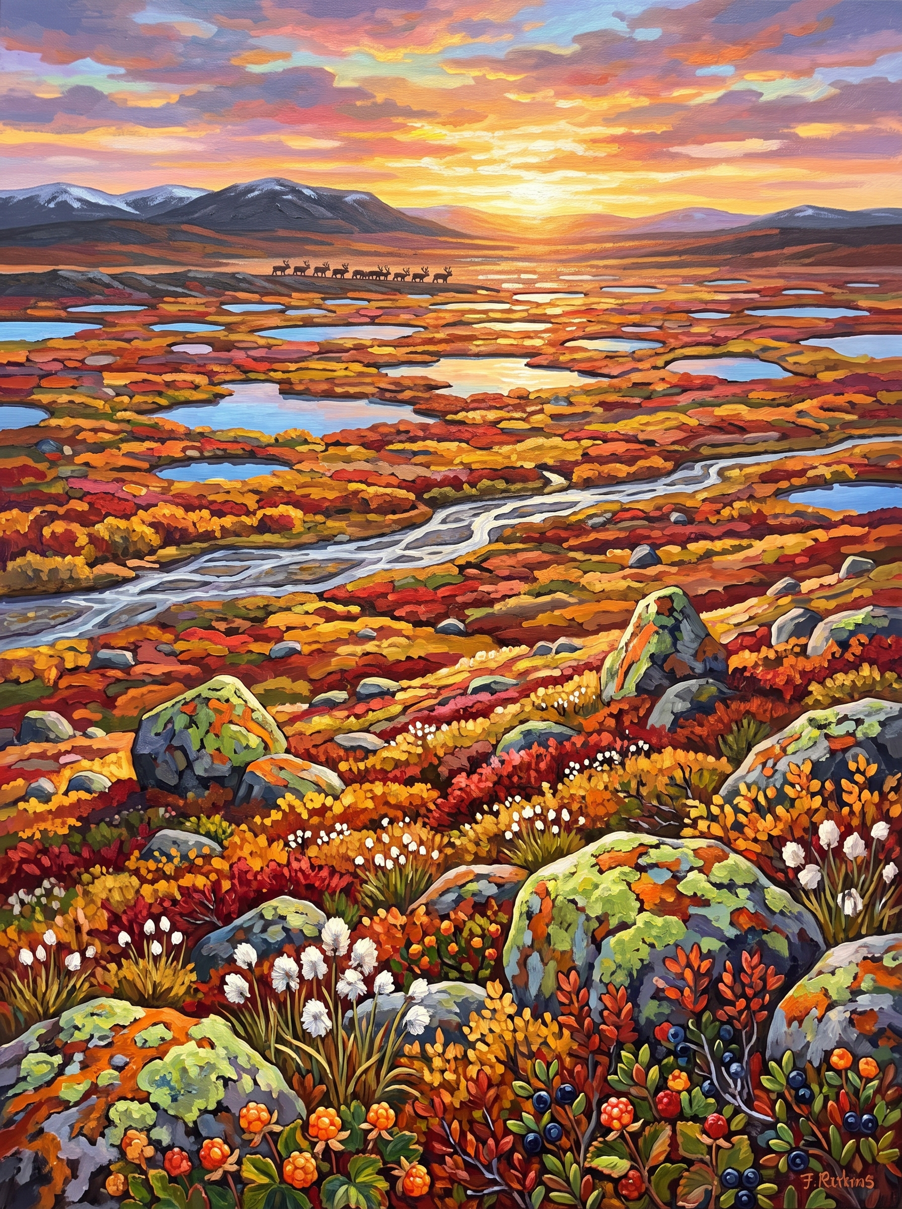 Autumn Tundra Lakes