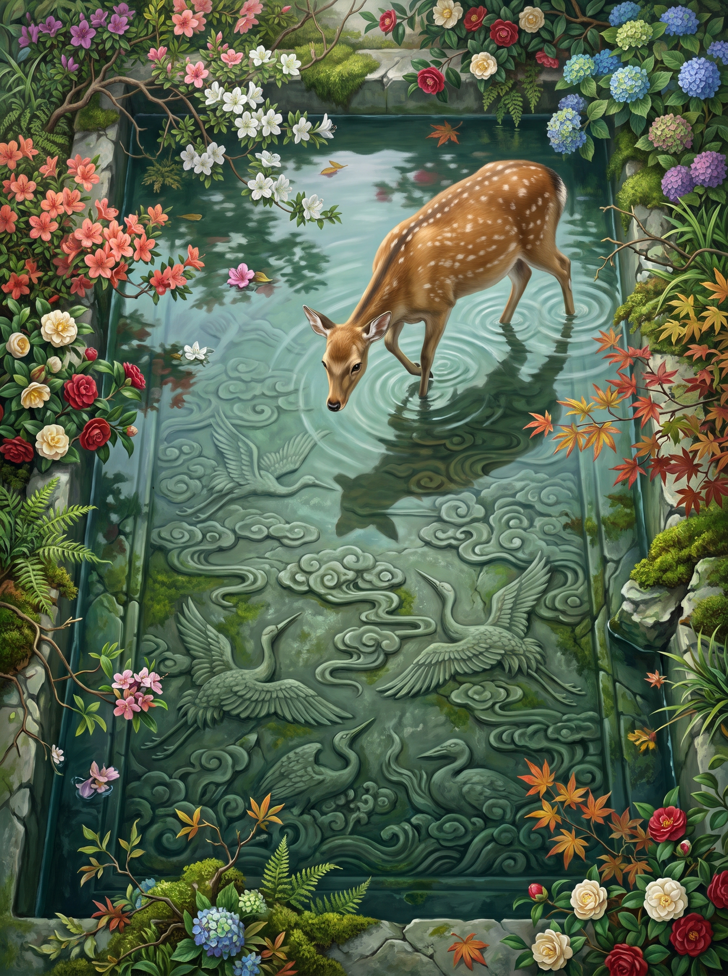 Azalea Temple Deer