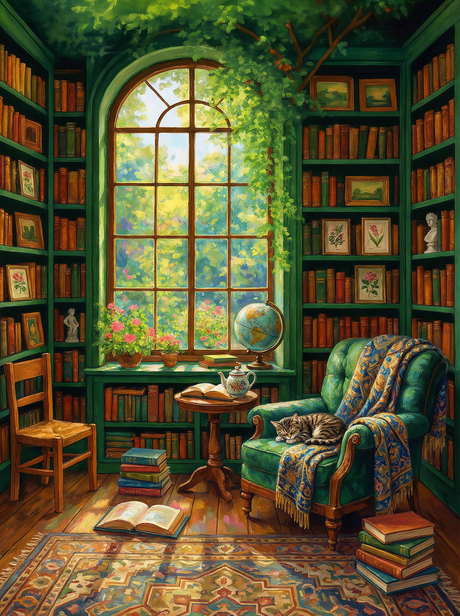 Garden Window Library (Diamond Painting) Diamond Painting kit