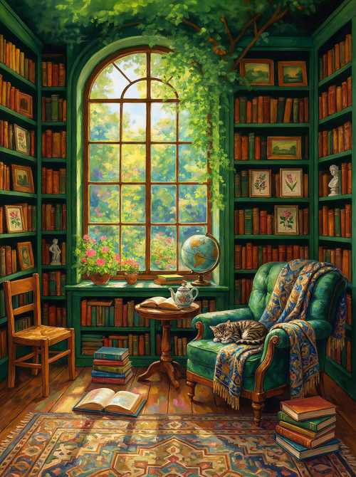 Garden Window Library (Board Canvas)