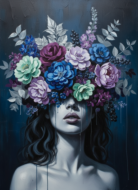 Midnight Bloom (Diamond Painting) Diamond Painting kit