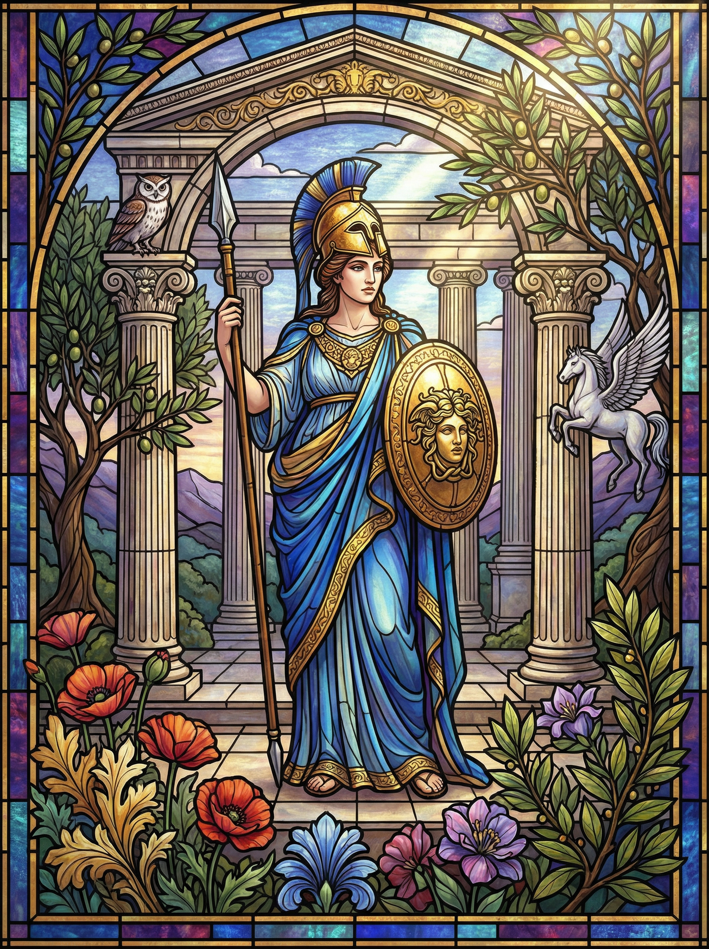 Athena’s Sacred Guard (100 Color Diamond Painting) Diamond Painting kit