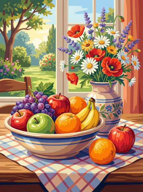 Sunny Garden Stilllife (Diamond Painting)