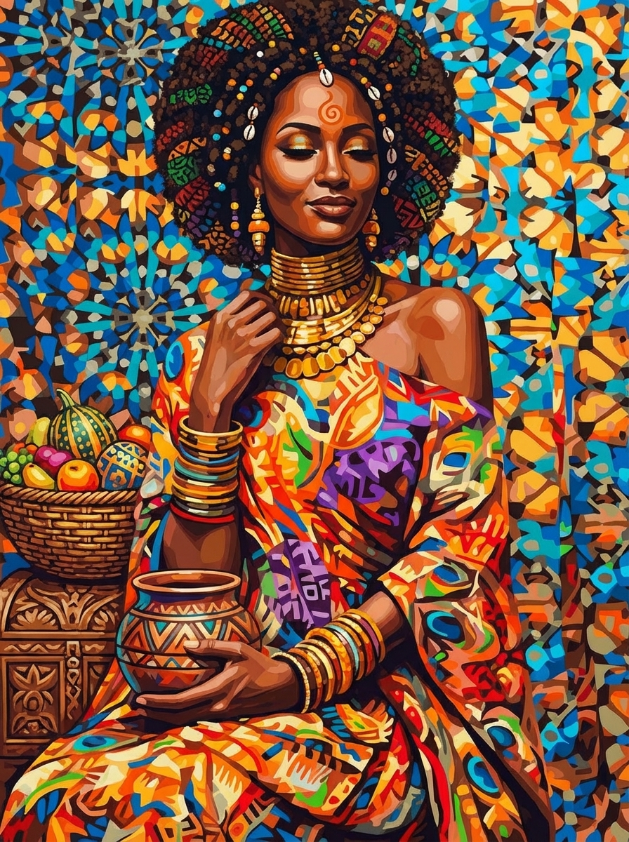 Queen of Abundance (100 Color Diamond Painting)