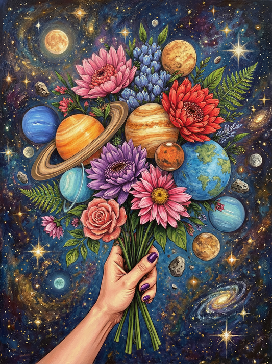 Cosmic Flower Bouquet Planets (80 Colors)