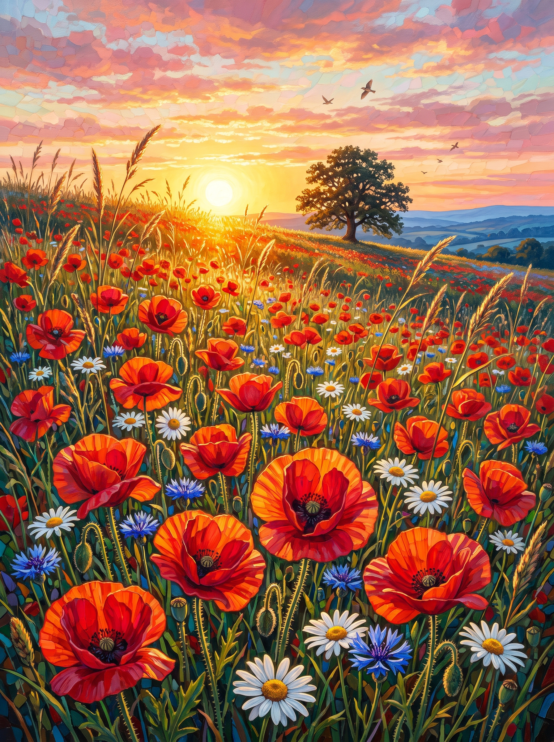 Backlit Poppies
