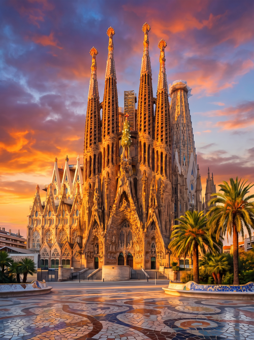 Barcelona Sagrada Familia Sunset