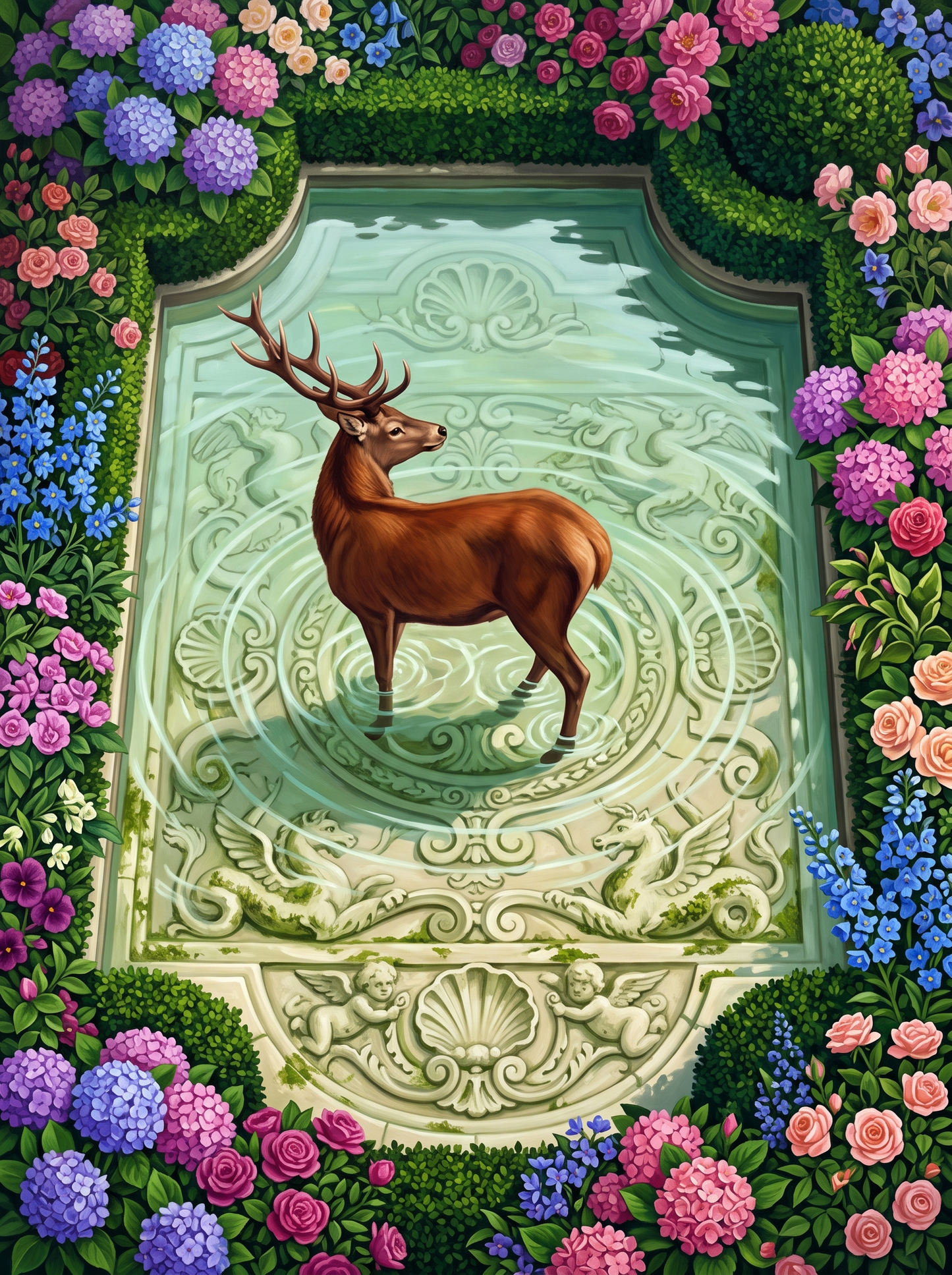 Baroque Parterre Stag