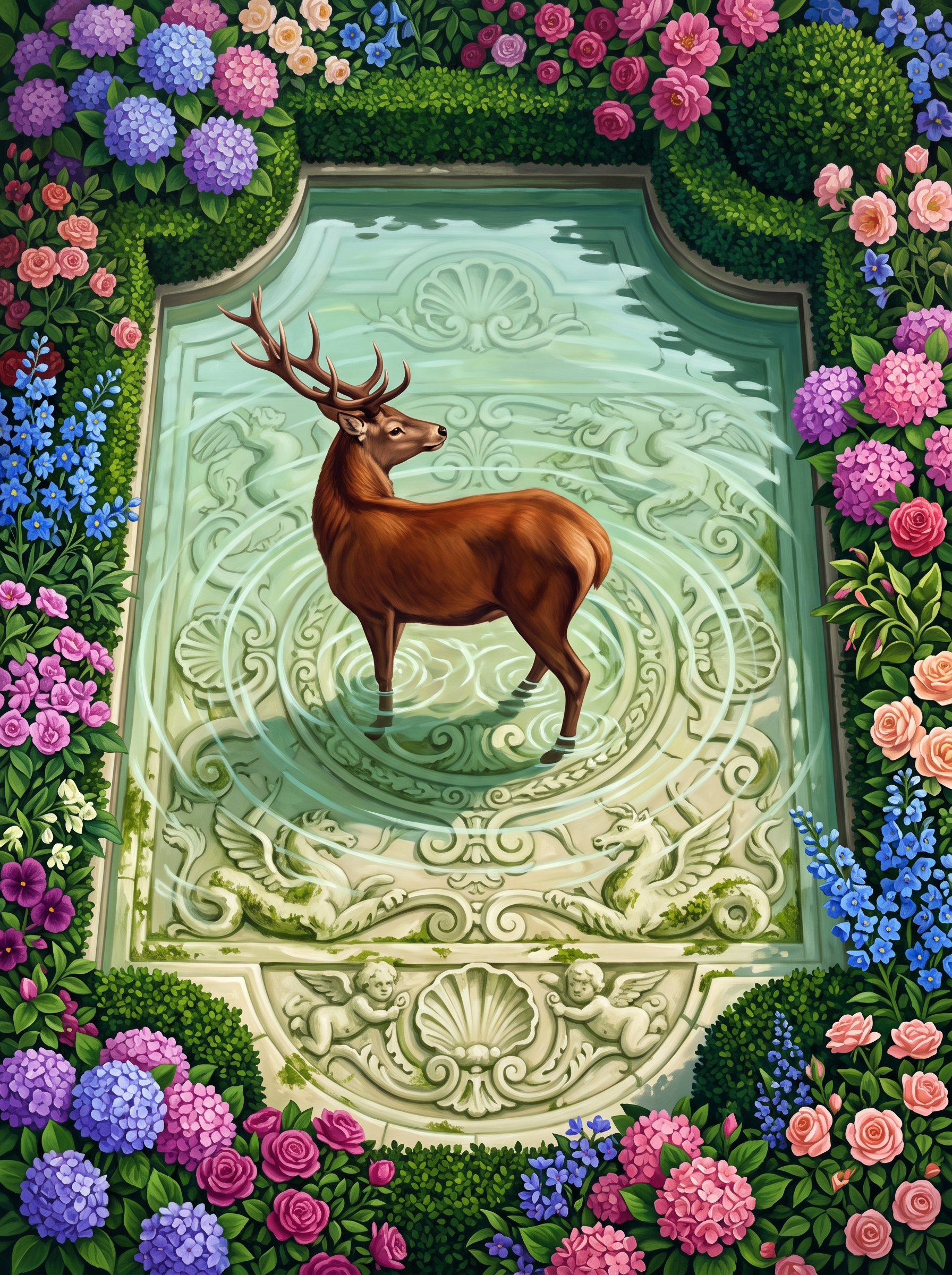 Baroque Parterre Stag