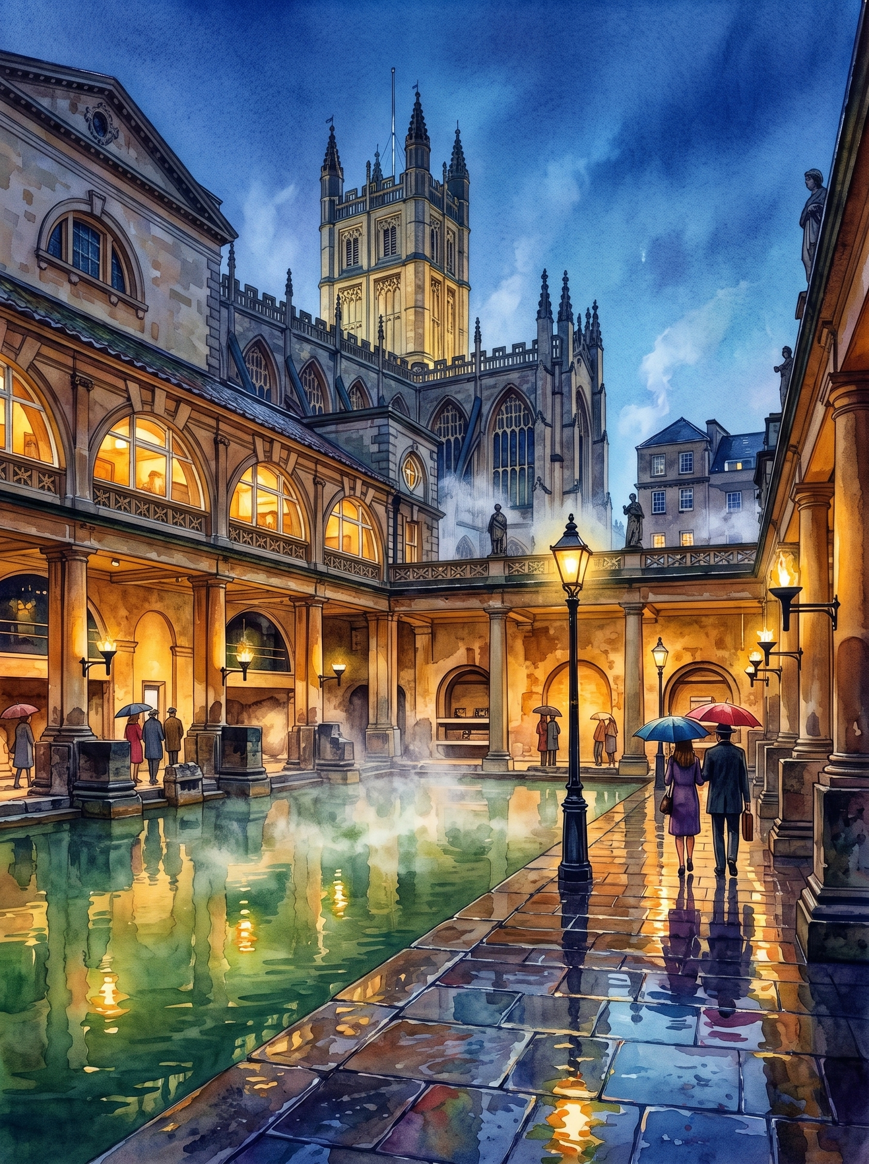 Roman Baths at Night, Bath