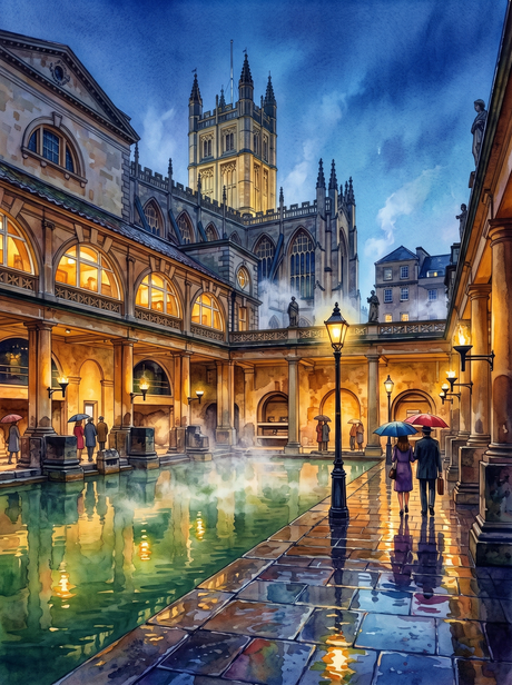 Roman Baths at Night, Bath