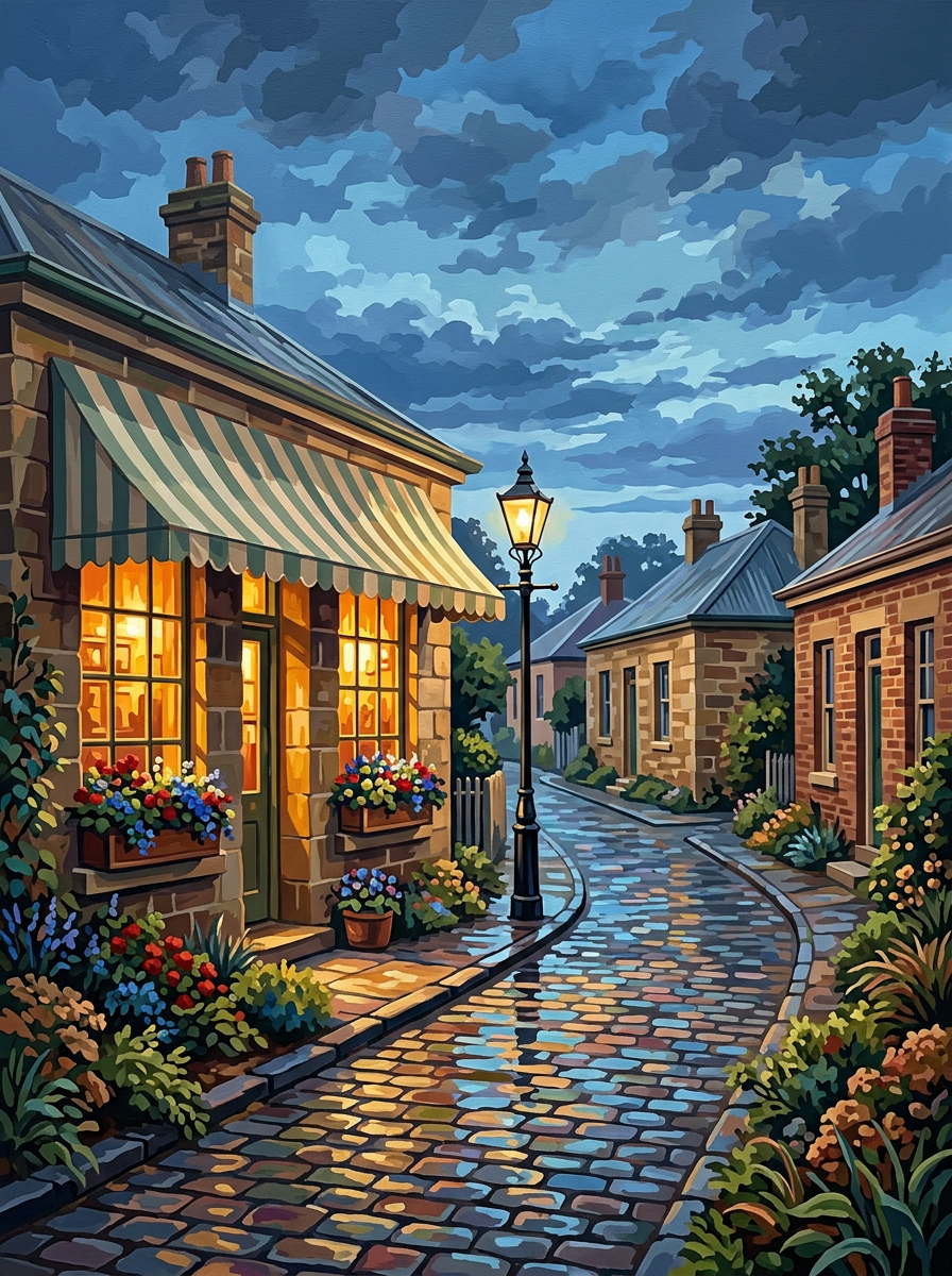 Battery Point Cafe (150 Color Diamond Painting)