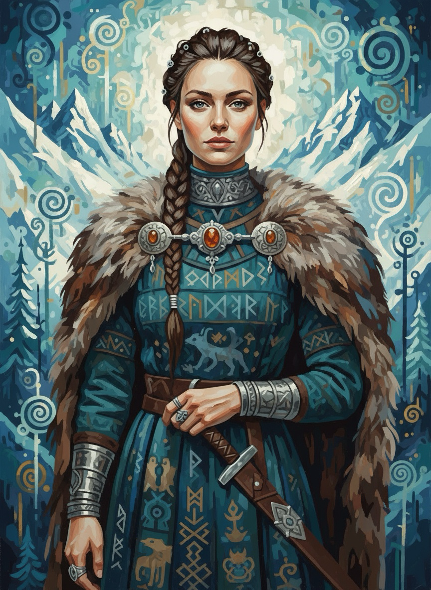 Frostborne Warrior (100 Color Diamond Painting) Diamond Painting kit