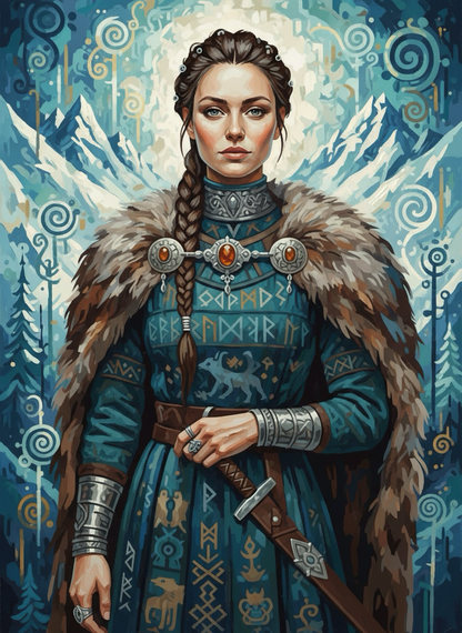 Frostborne Warrior (100 Color Diamond Painting) Diamond Painting kit