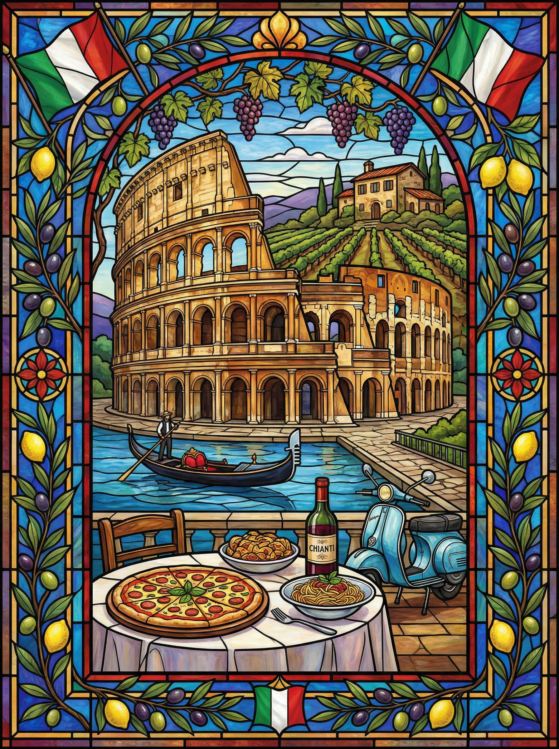 Italian Sunset Feast (100 Color Diamond Painting) Diamond Painting kit