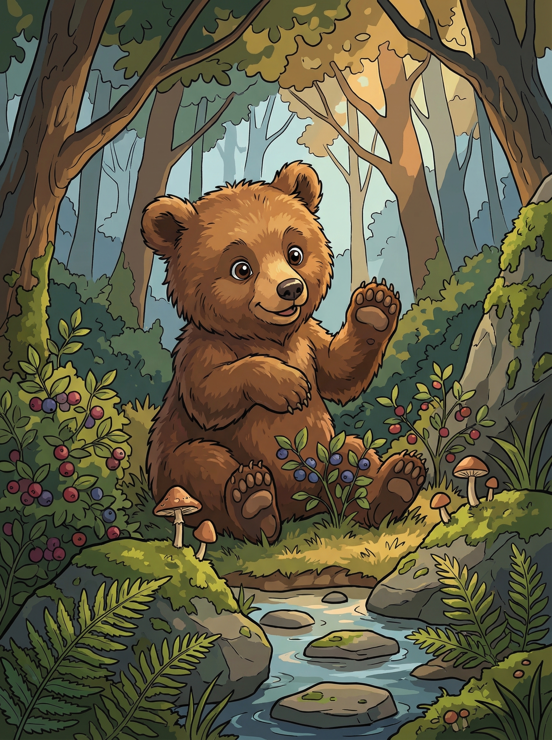 Cute Forest Bear (Diamond Painting) Diamond Painting kit
