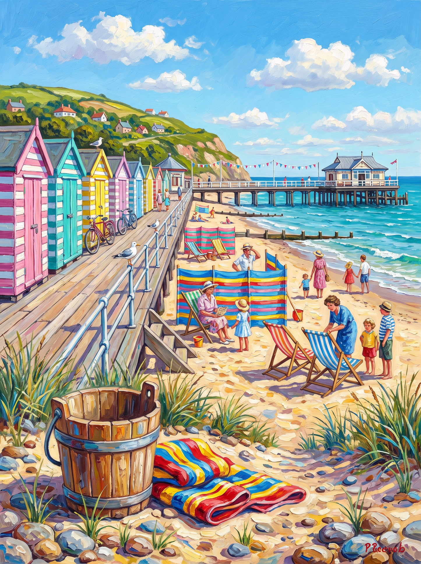Beach Huts and Pier