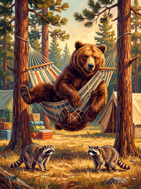 Bear in a Hammock
