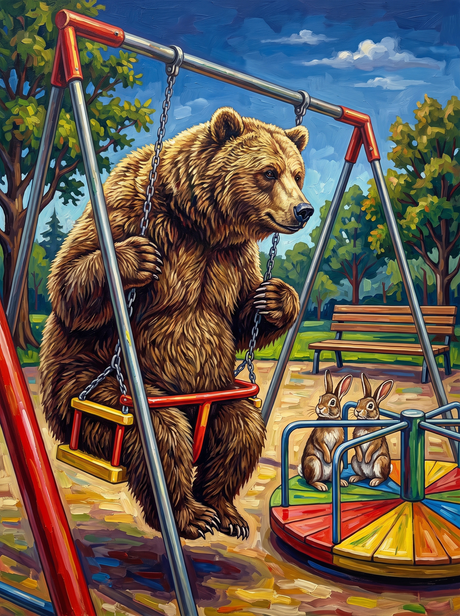 Bear on the Swing
