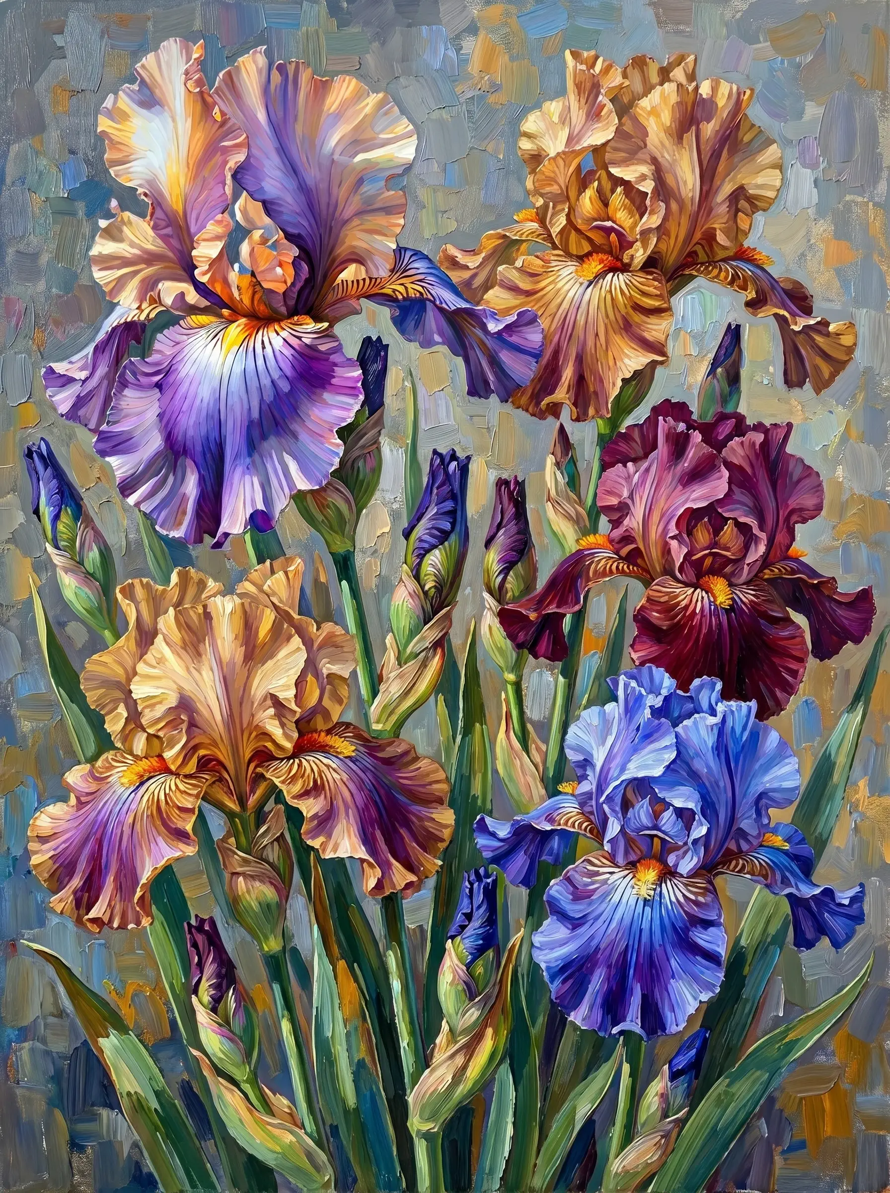 Bearded Iris Impressionist (Diamond Painting)
