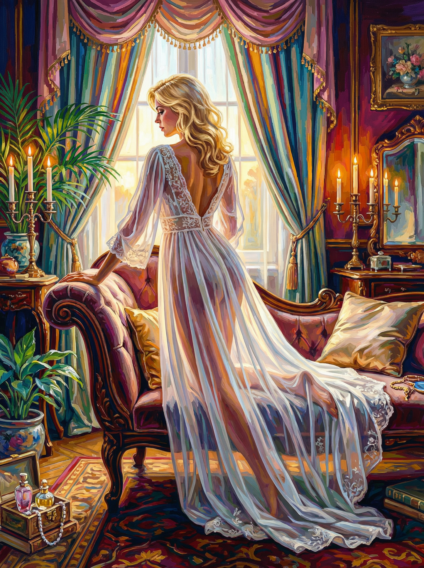 Bedside Romance (100 Color Diamond Painting)
