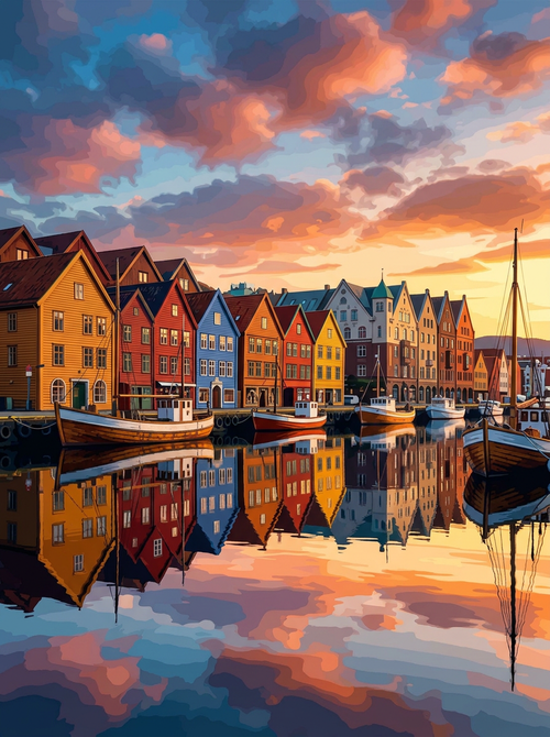 Bergen Bryggen (150 Color Diamond Painting)