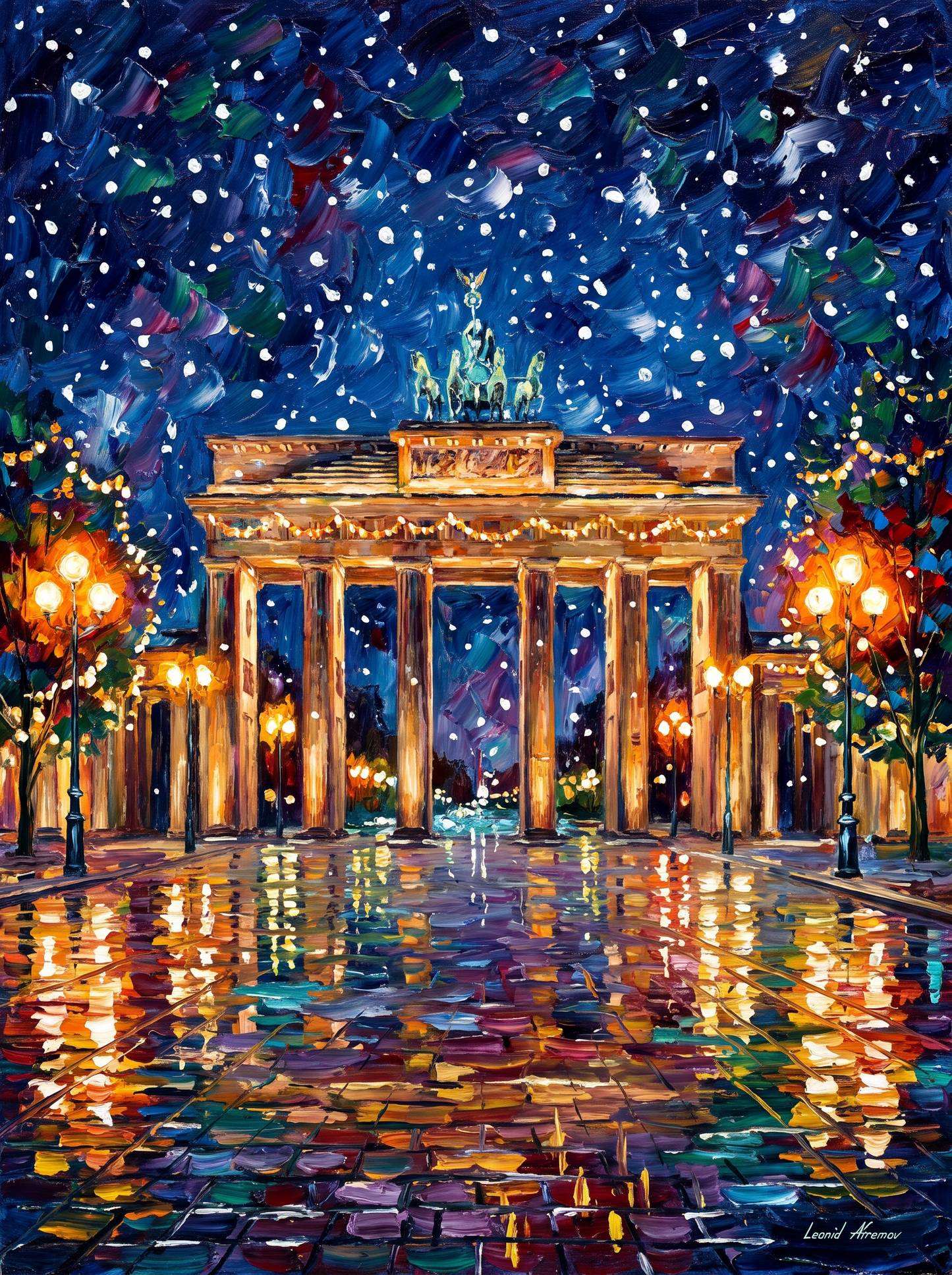 Berlin Brandenburg Winter Night