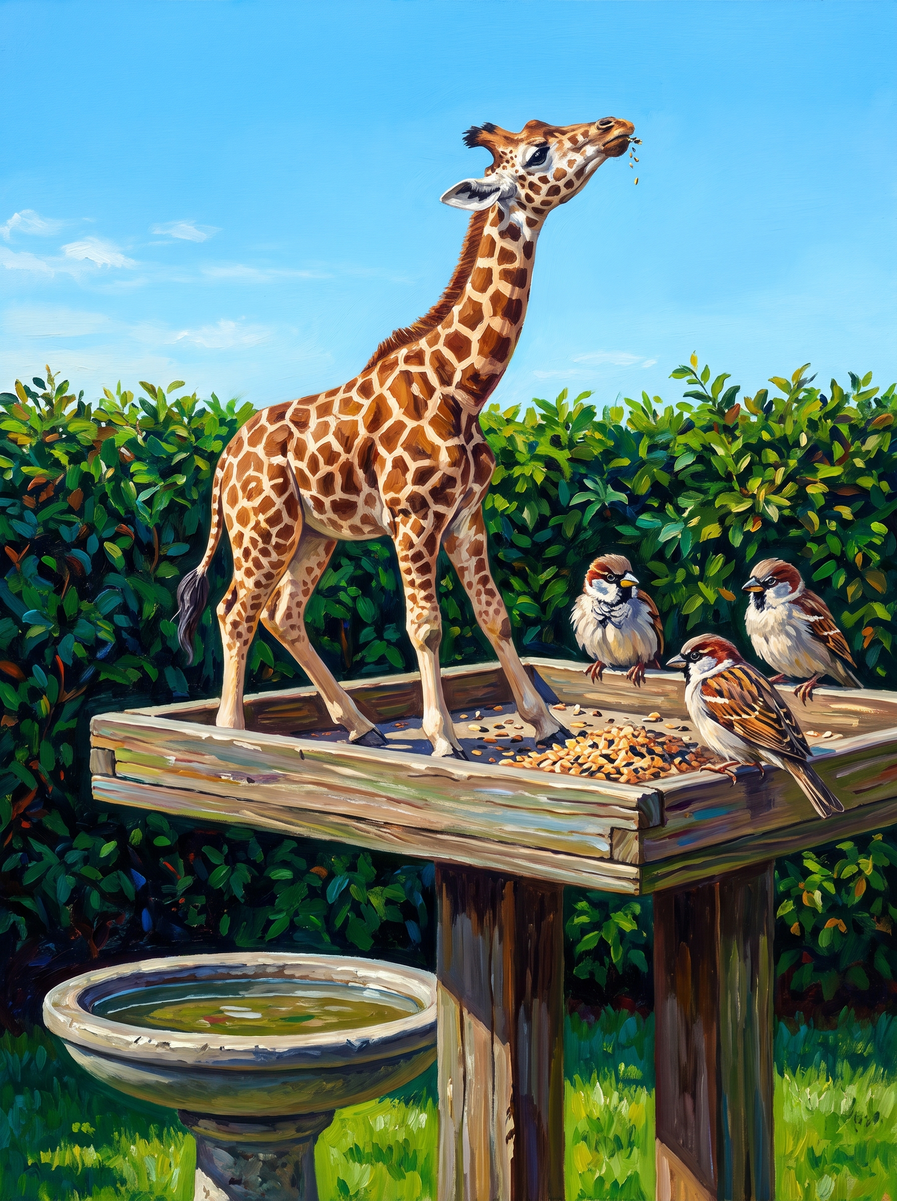 Bird Table Giraffe
