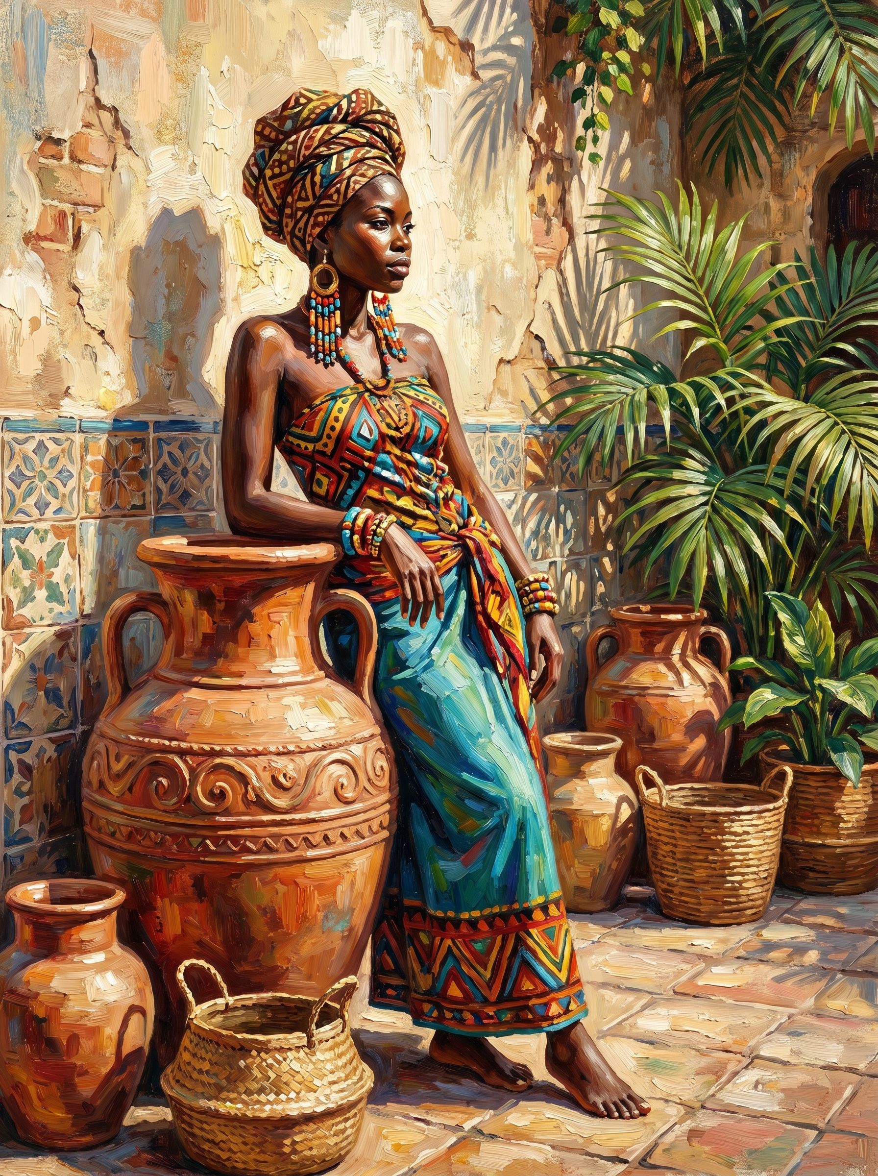 The Amphora & the Afternoon (100 Color Diamond Painting)