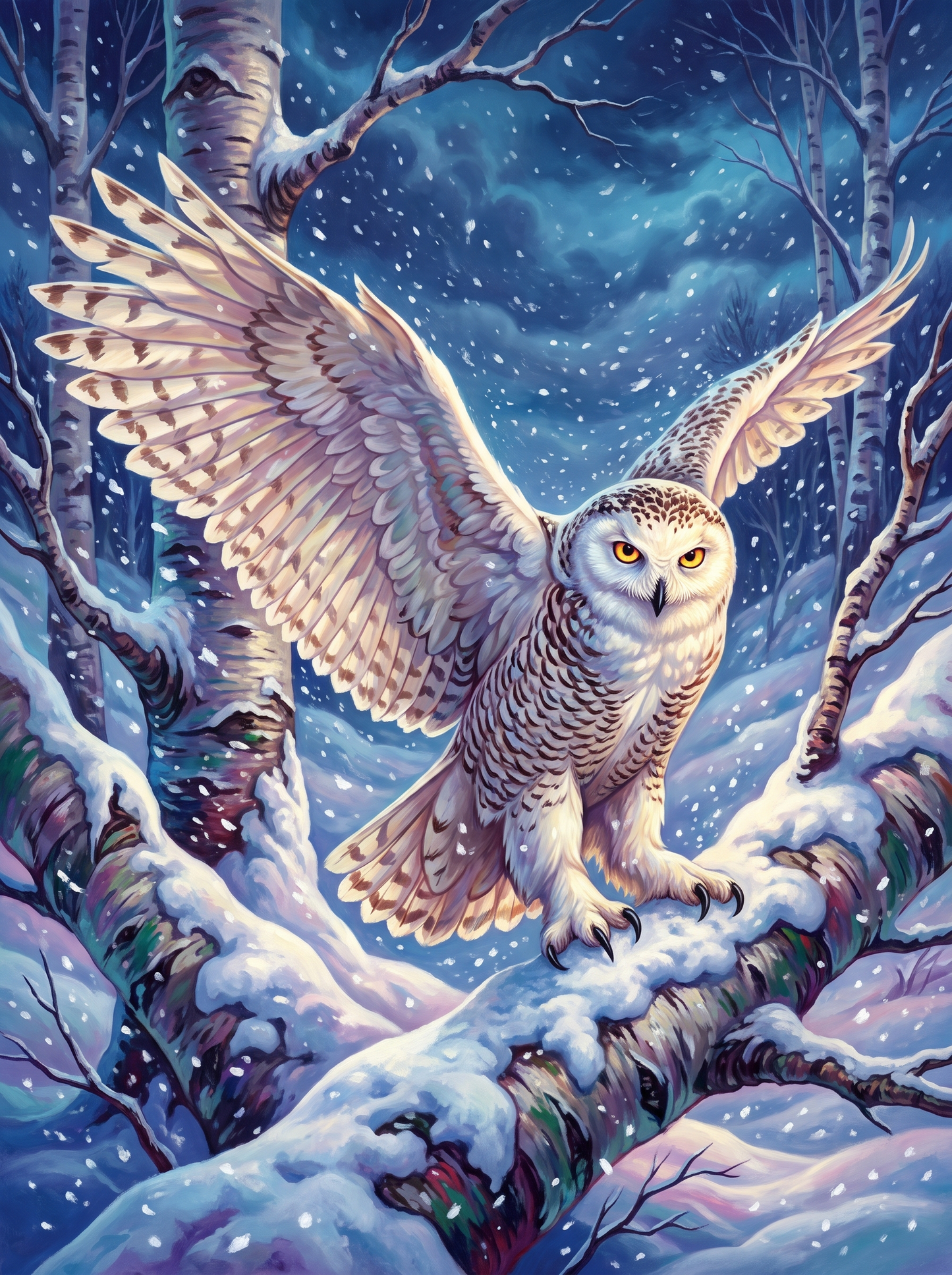 Blizzard Snowy Owl