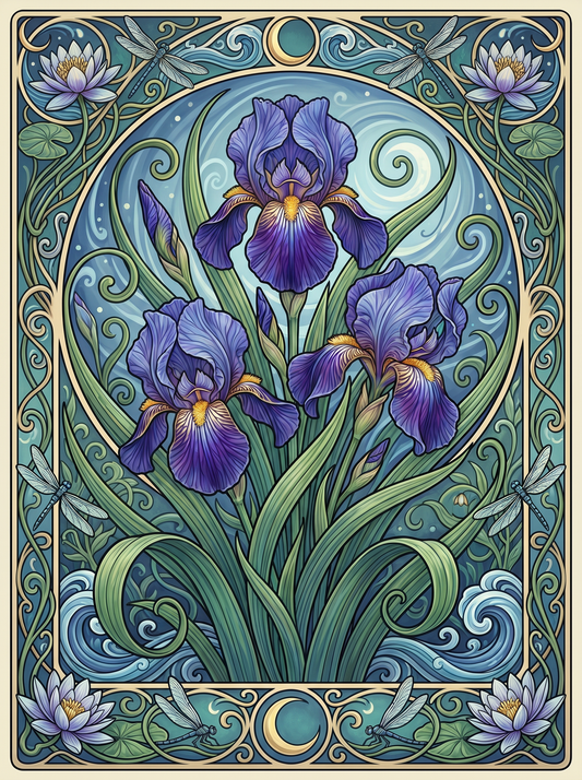 Blue Iris Dragonfly Panel (80 Colors)