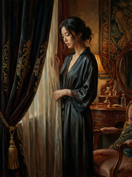 Blue Silk Tapestry (Diamond Painting) Diamond Painting kit