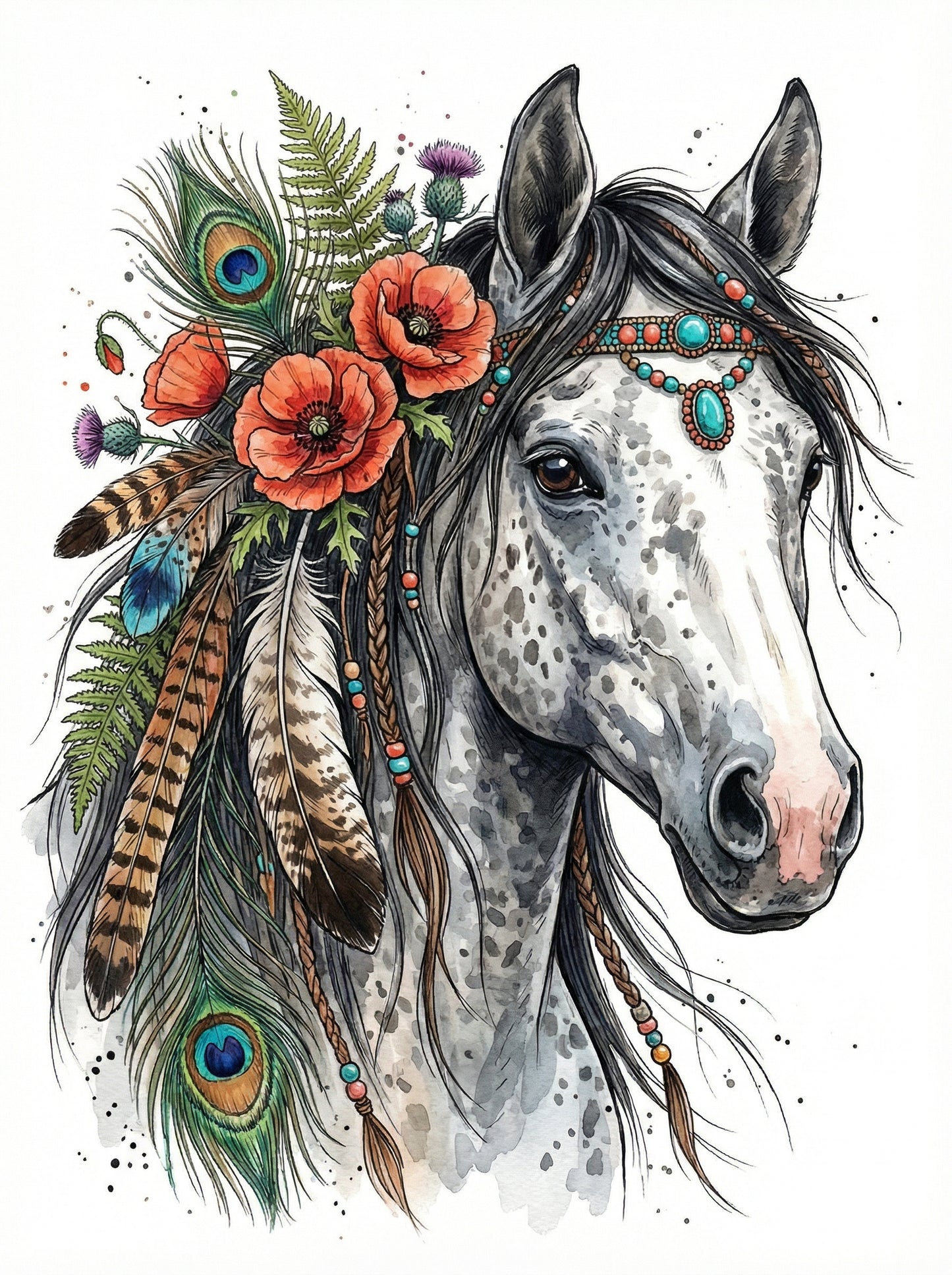 Bohemian Spirit Horse (Diamond Painting) Diamond Painting kit