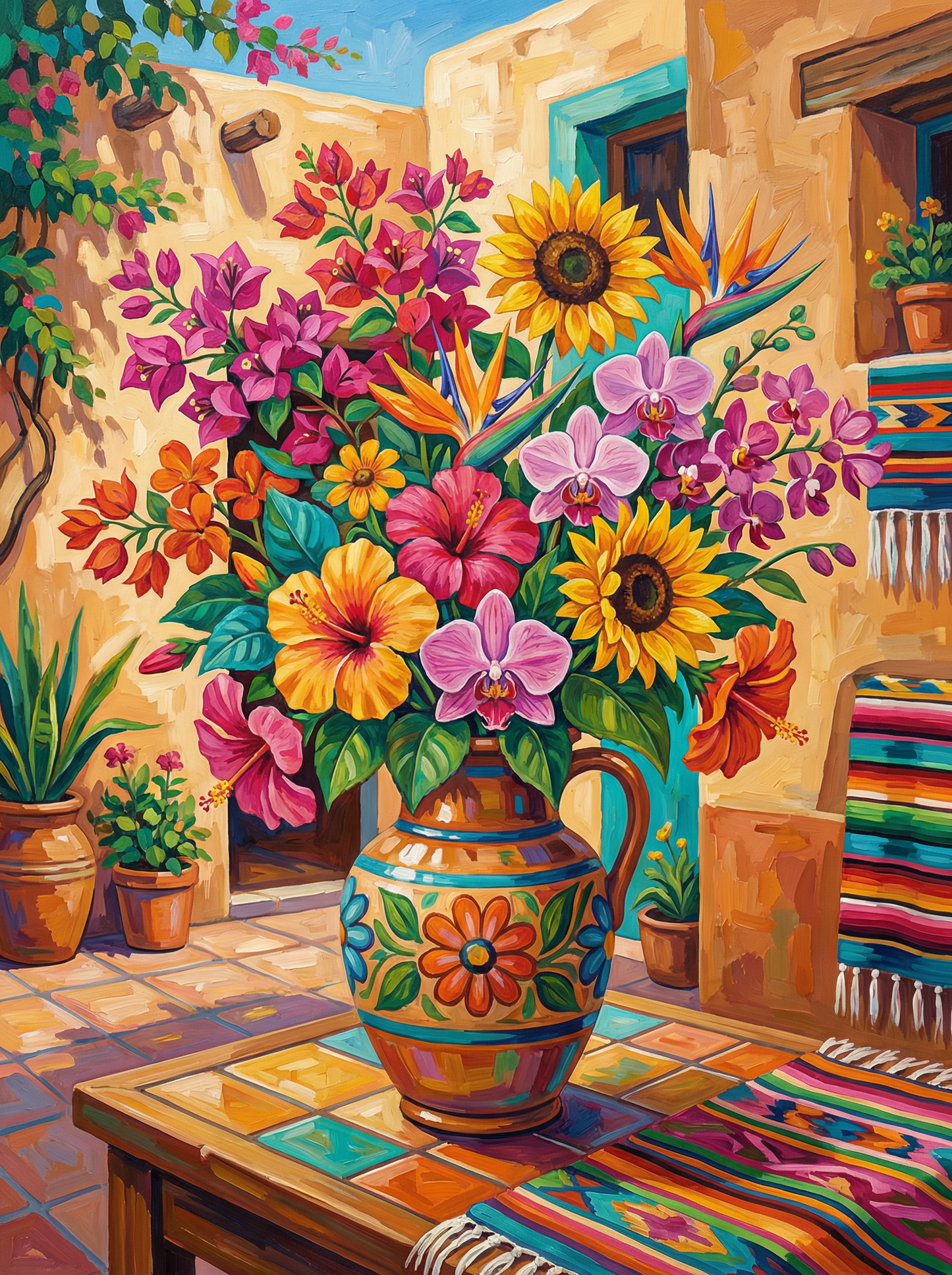 Mexican Outdoor  Bouquet (Diamond Painting)