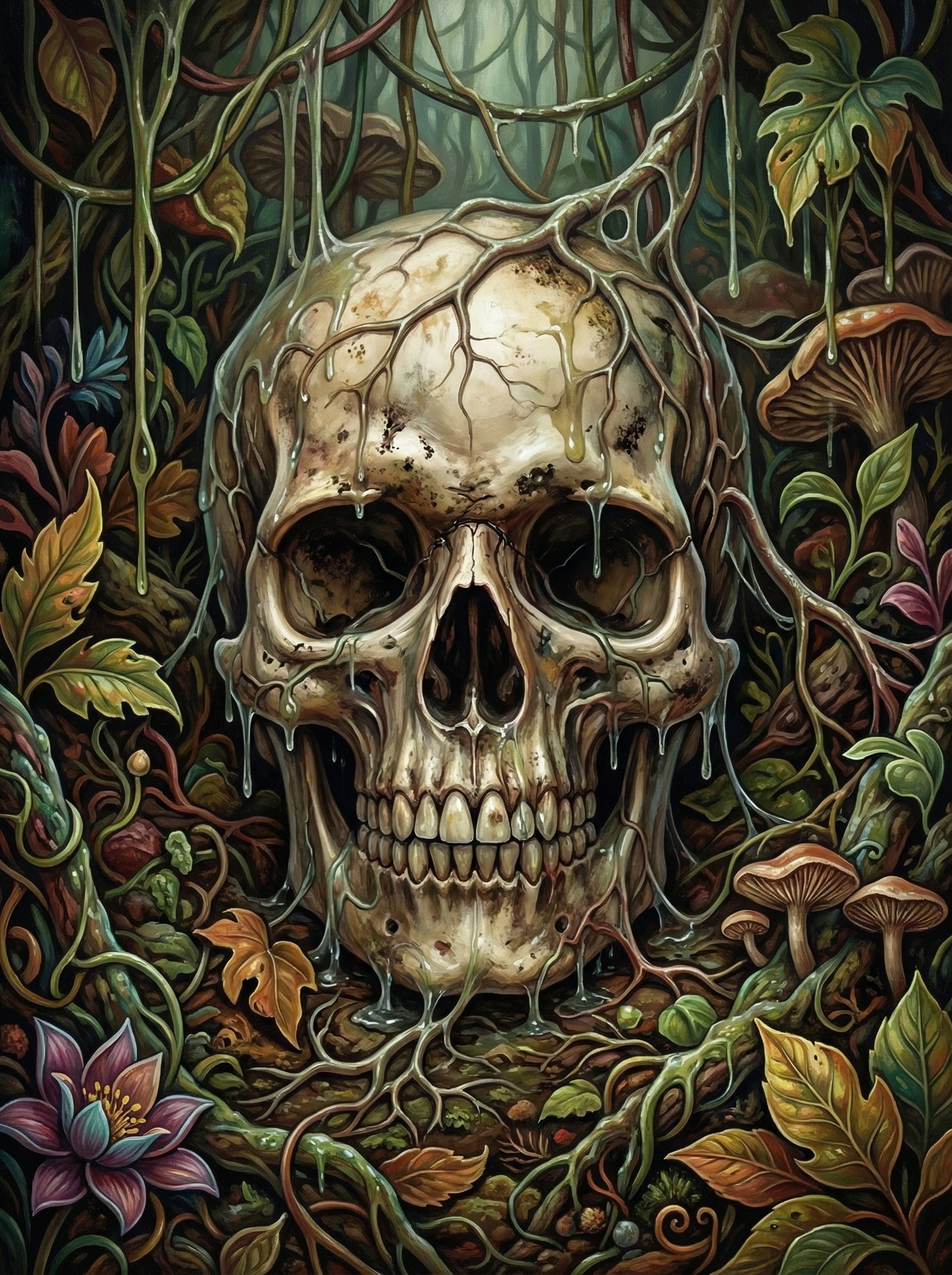 Botanical Skull Garden (100 Color Diamond Painting) Diamond Painting kit